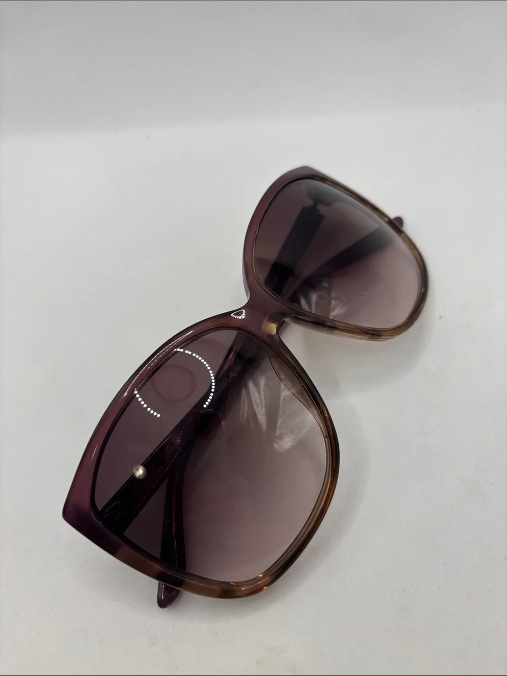 Tom Ford Lydia Sunglasses w/case Purple Frame Gradient Lens oversized retro styl - Picture 4 of 13